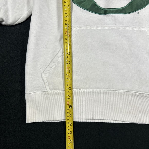 Nike Oregon Ducks Hoodie White Pullover Center Swoosh Y2K Size Small Stains - Picture 10 of 10